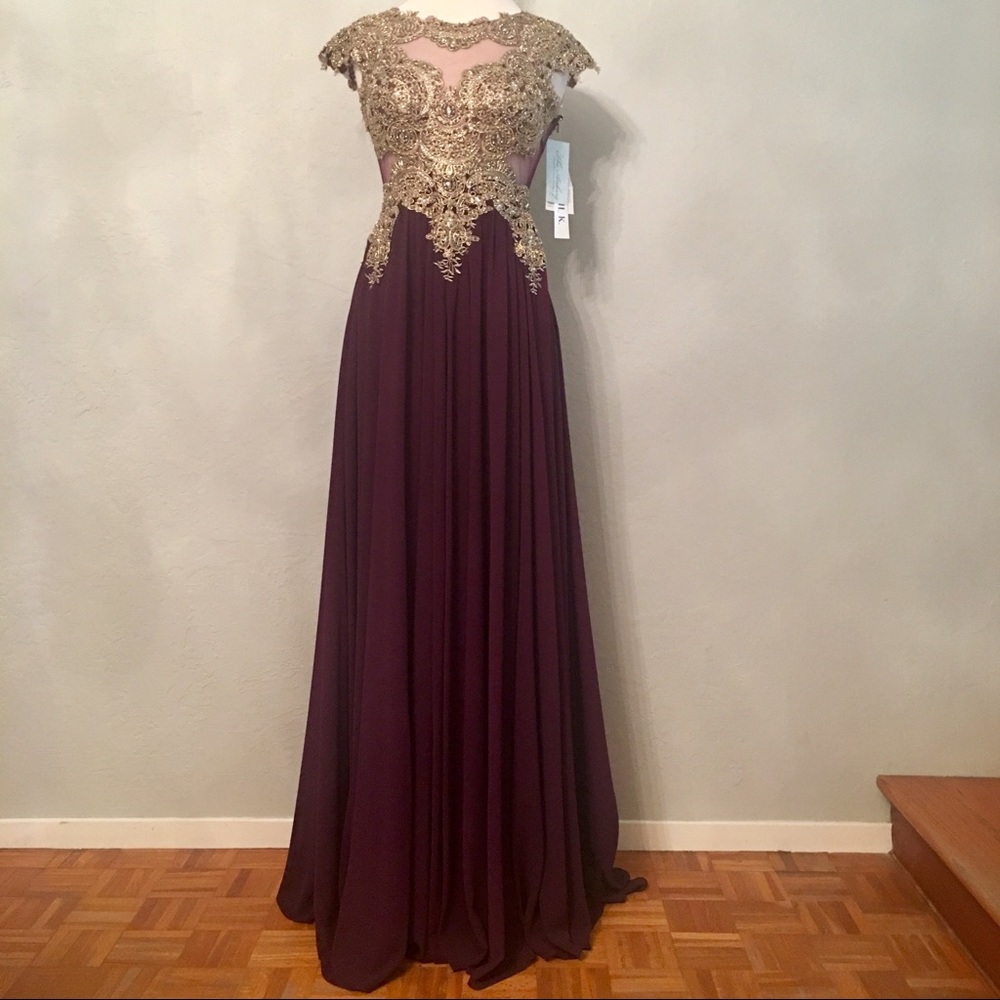 Elegant Mother of the Bride or Guest Gown Shail K